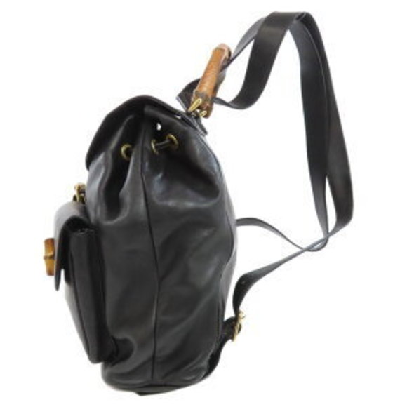 Gucci Bamboo Rucksack Backpack Daypack Leather - Picture 2 of 9
